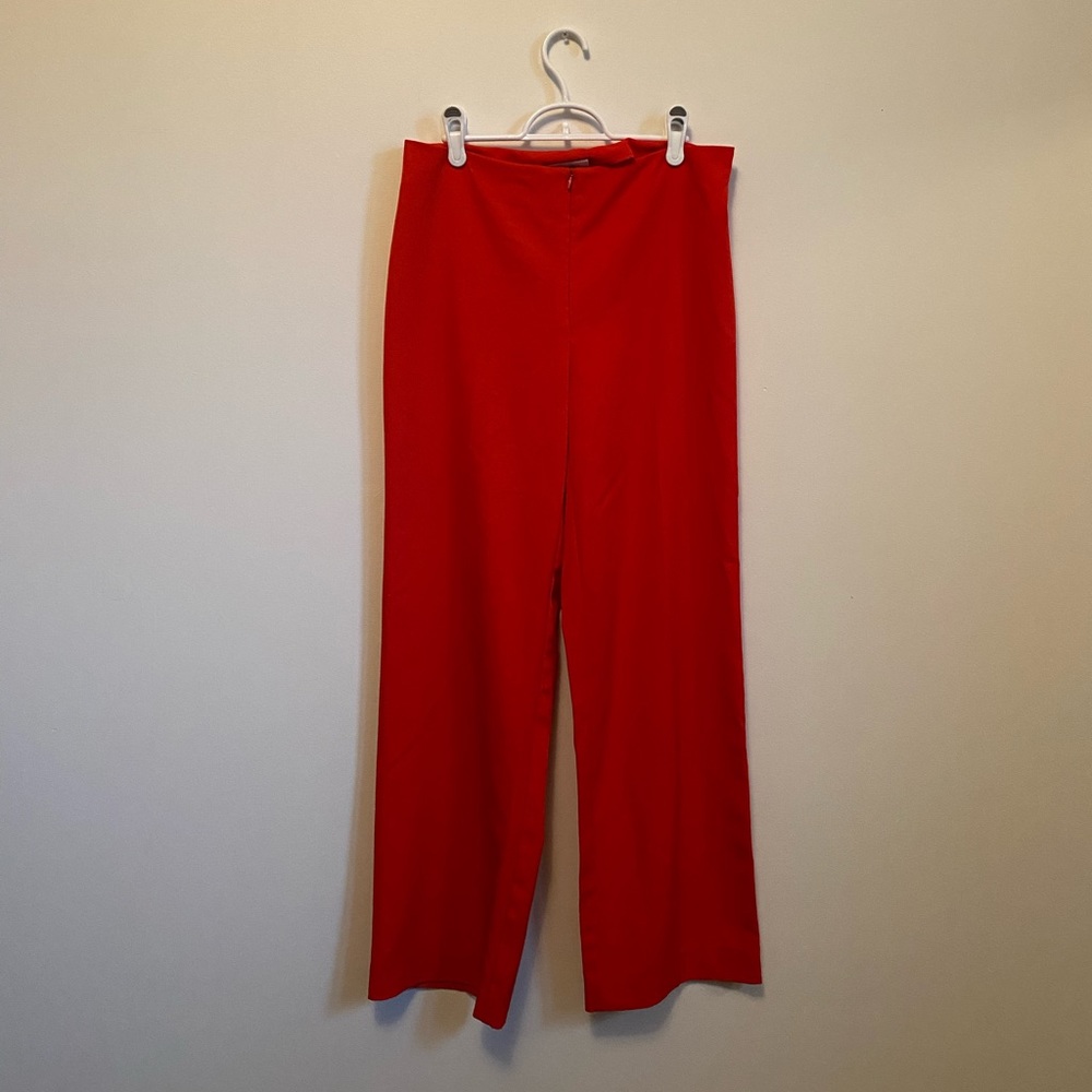 vintage wide leg red pants